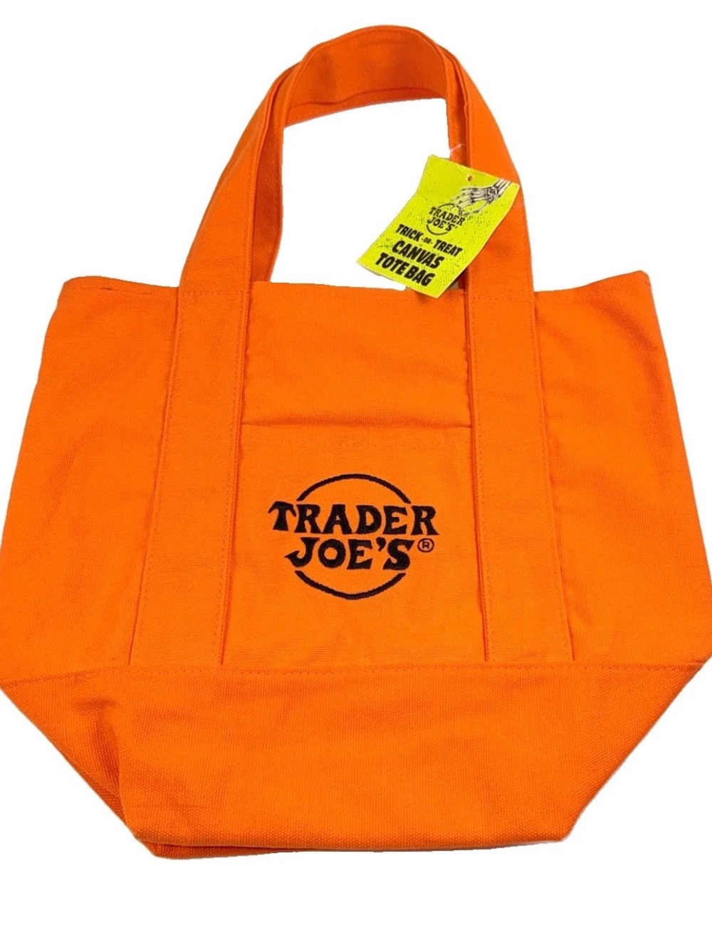 NWT Trader Joe’s Trick Or Treat Mini Canvas Tote Bag LMTD Halloween Edition 2025
